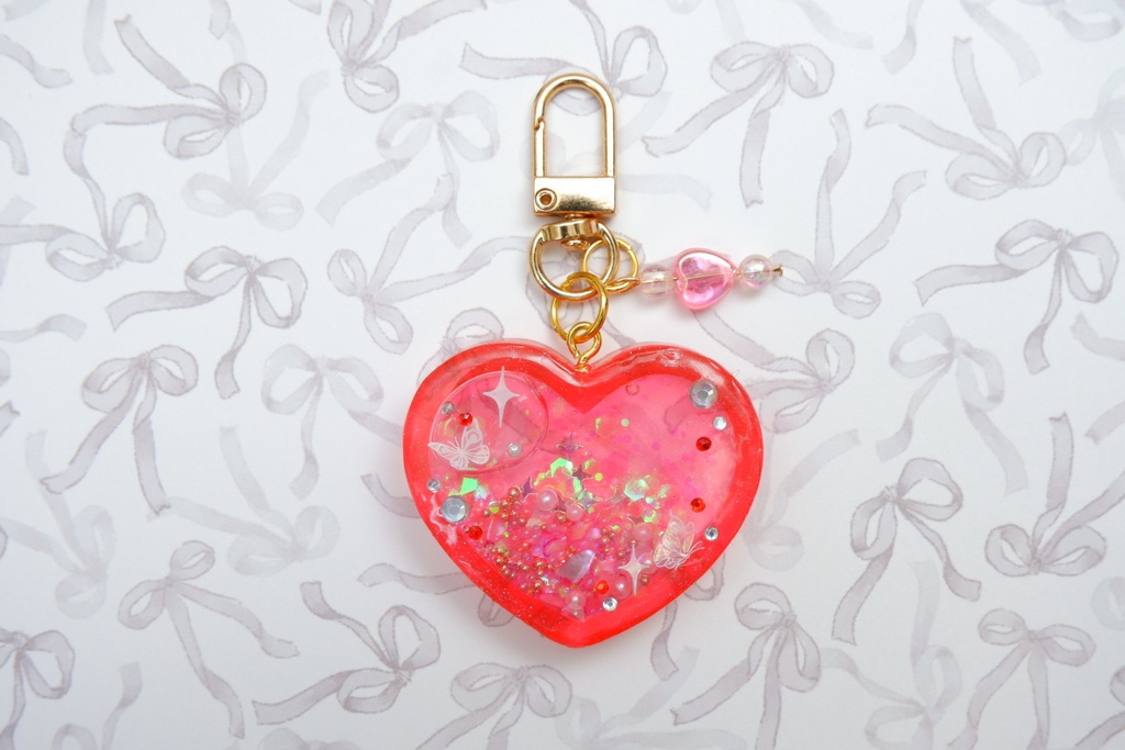 ワンピース風手作りレジンキーホルダー（ルフィ）