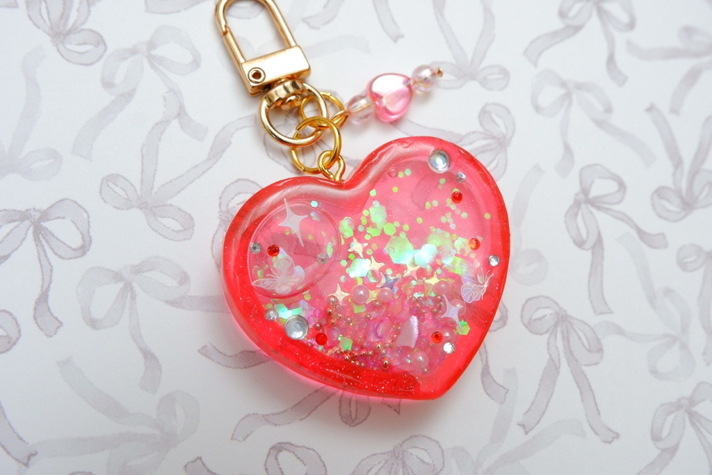 ワンピース風手作りレジンキーホルダー(ルフィ)