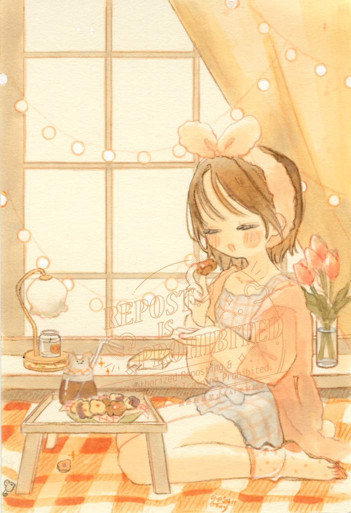 フレームレス原画「クッキータイム」