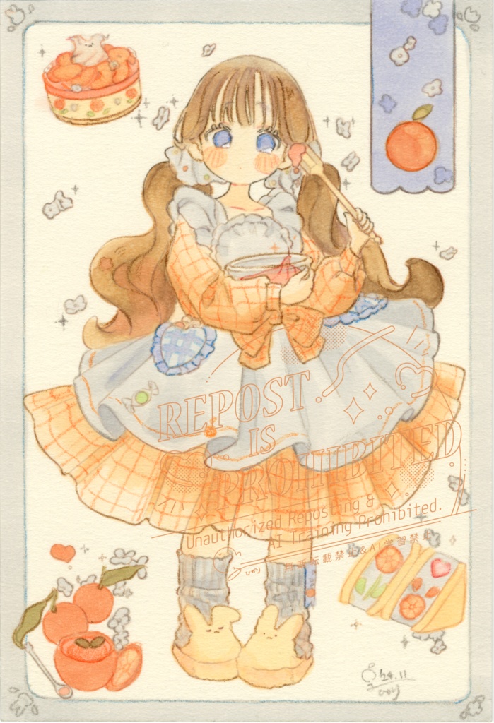 フレームレス原画「みかんっ娘」