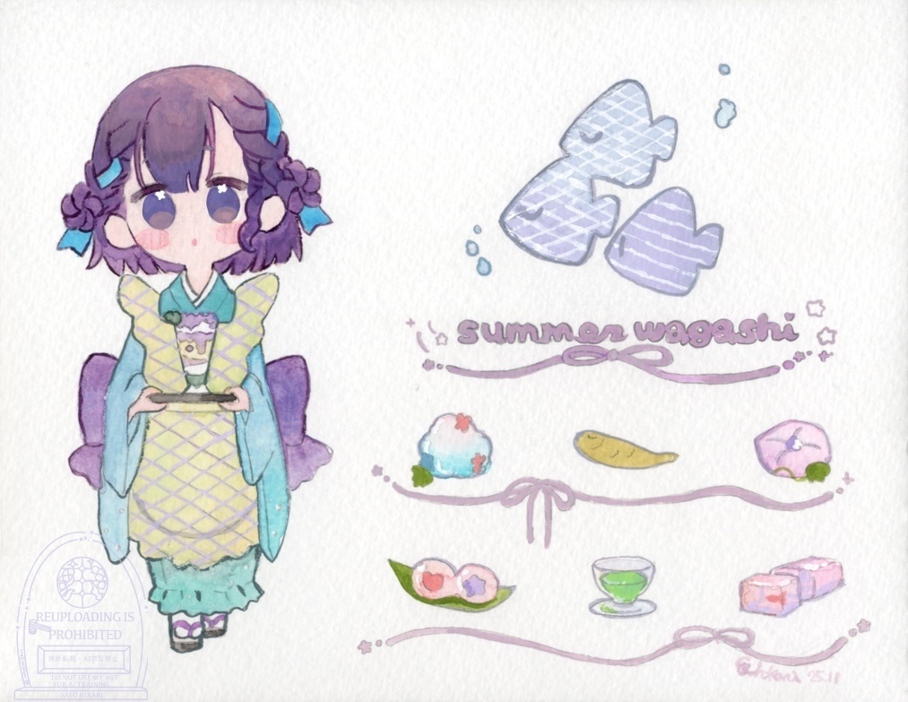 【パネル原画】summer wagashi