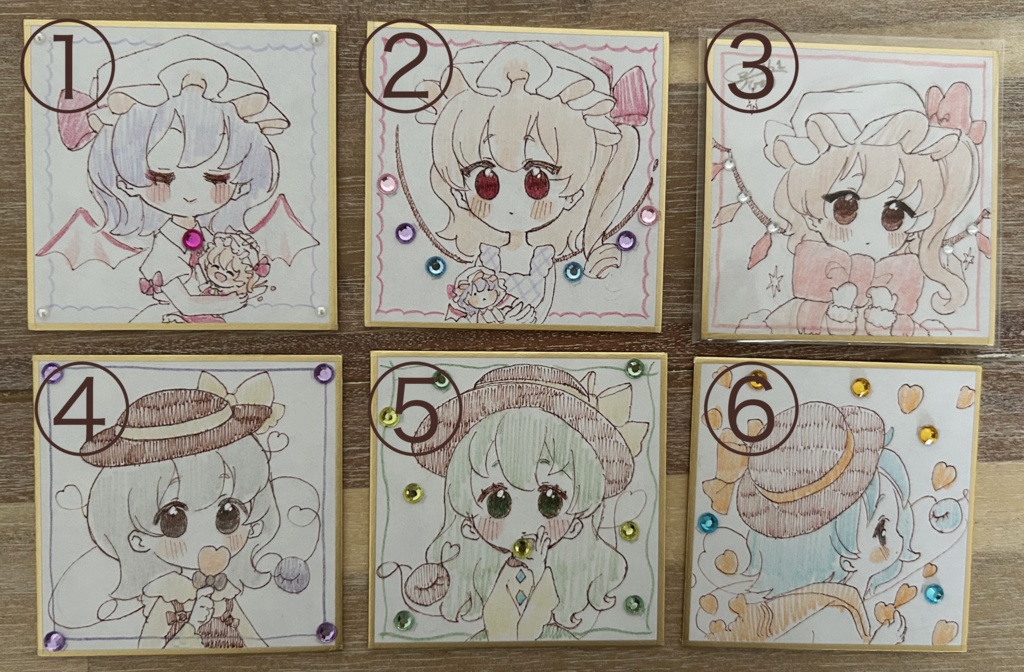 【豆色紙】こいしちゃん、レミフラちゃん【東方Project】