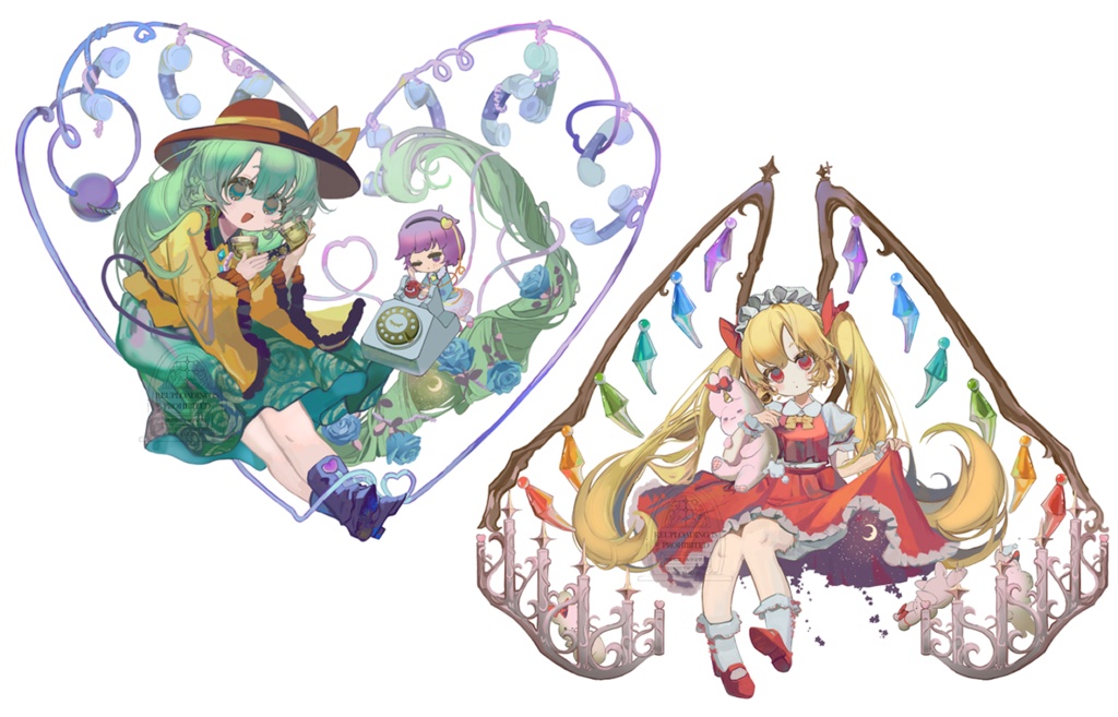 こいしとフラン ハートのアクスタ【東方Project】