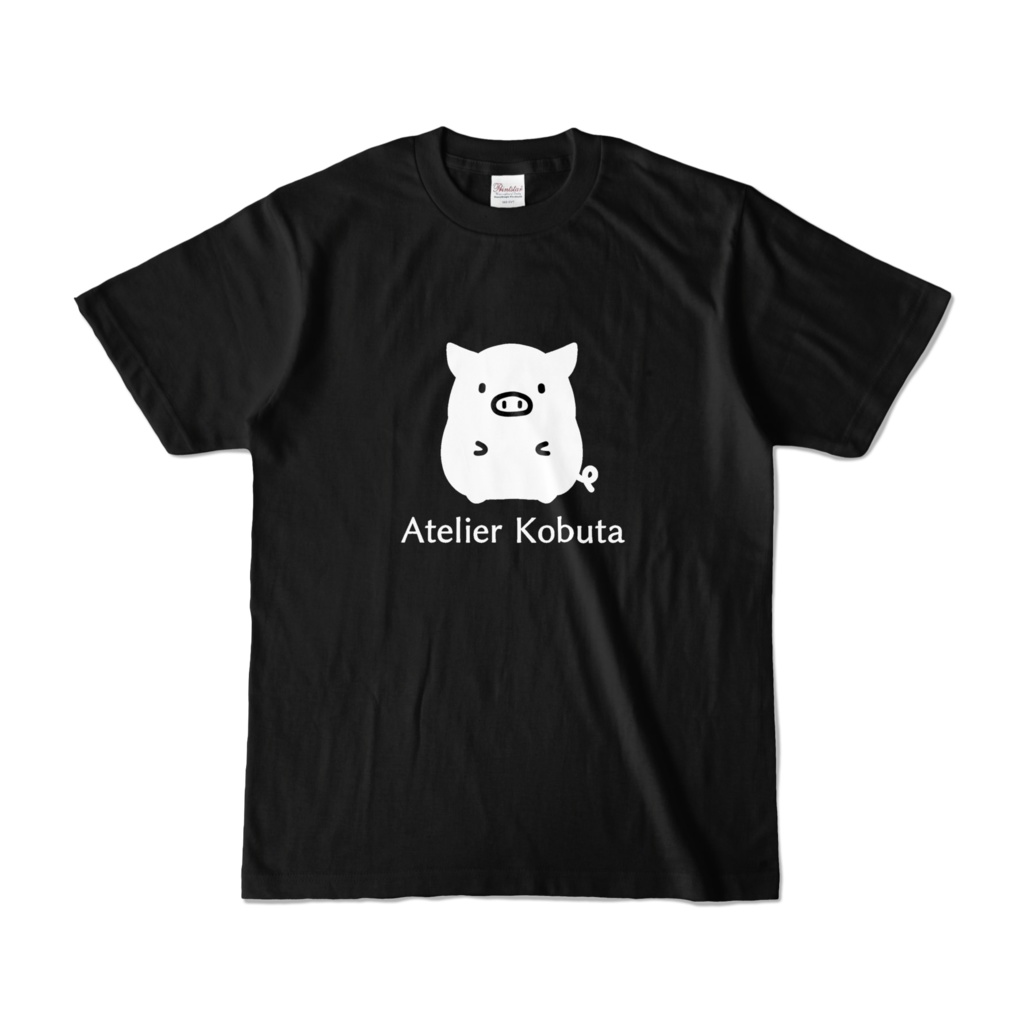 【こぶたのアトリエ】ノーマルロゴTシャツ（黒1）
