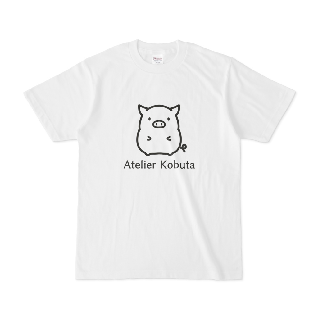 【こぶたのアトリエ】ノーマルロゴTシャツ（白）
