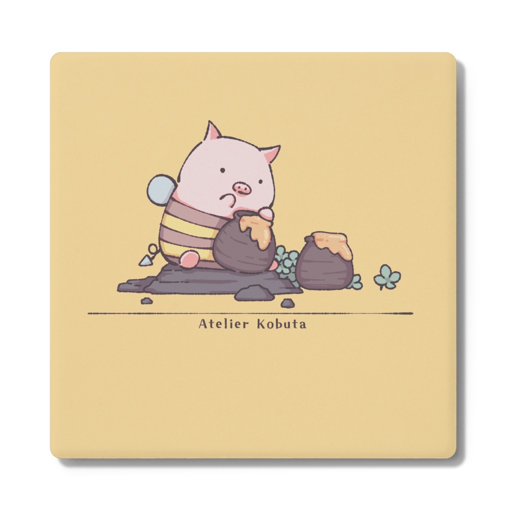 蜂さんこぶたのコースター