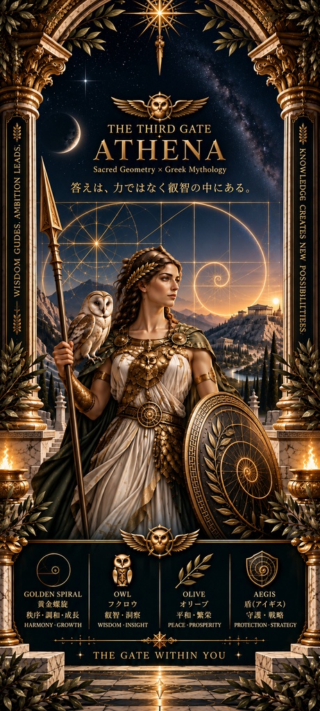 THE THIRD GATE — ATHENA|アテナ×神聖幾何学 スマホ壁紙