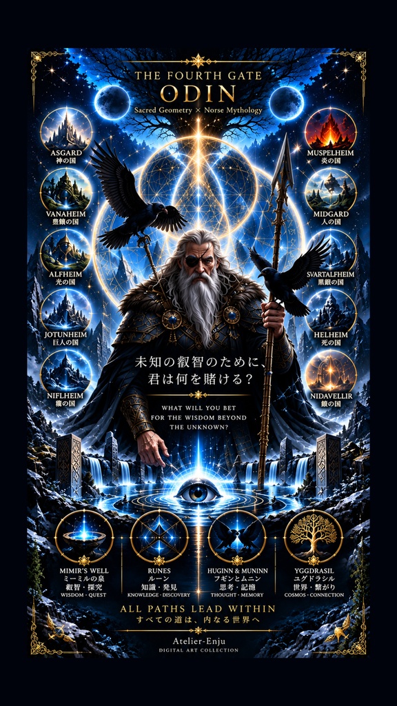 THE FOURTH GATE — ODIN|オーディン×神聖幾何学 スマホ壁紙