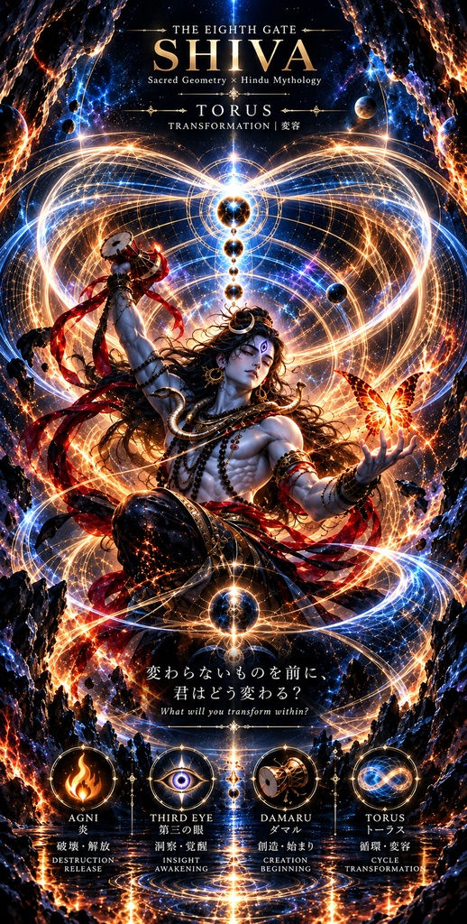 THE EIGHTH GATE — SHIVA|シヴァ×トーラス×神聖幾何学 スマホ壁紙