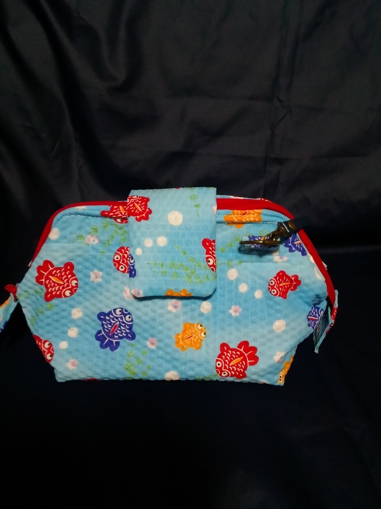 イベント即売会釣り銭管理ポーチ【ちりめん金魚】