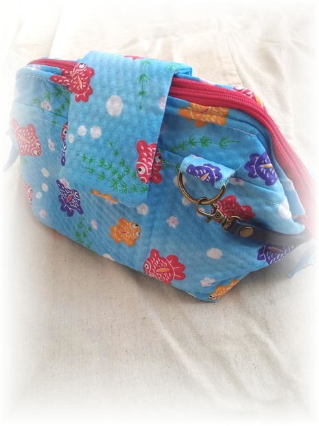 イベント即売会釣り銭管理ポーチ【ちりめん金魚】