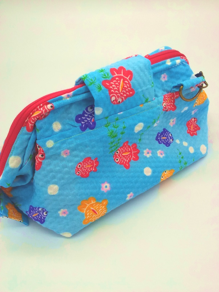 イベント即売会釣り銭管理ポーチ【ちりめん金魚】