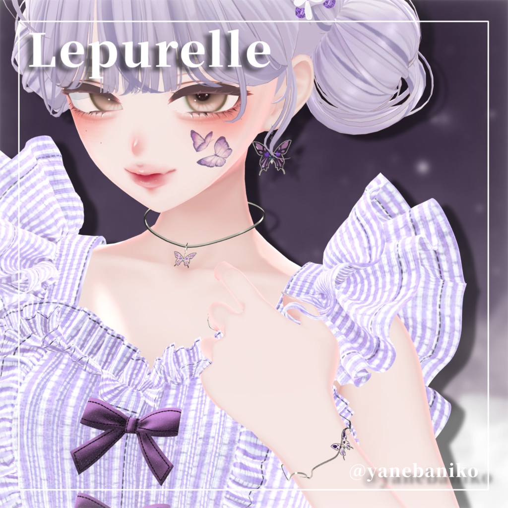 【Lepurelle】VRC想定 アクセサリー ピアス ネックレス ブレスレット