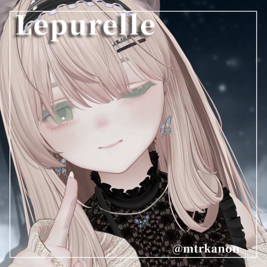 【Lepurelle】VRC想定 アクセサリー ピアス ネックレス ブレスレット