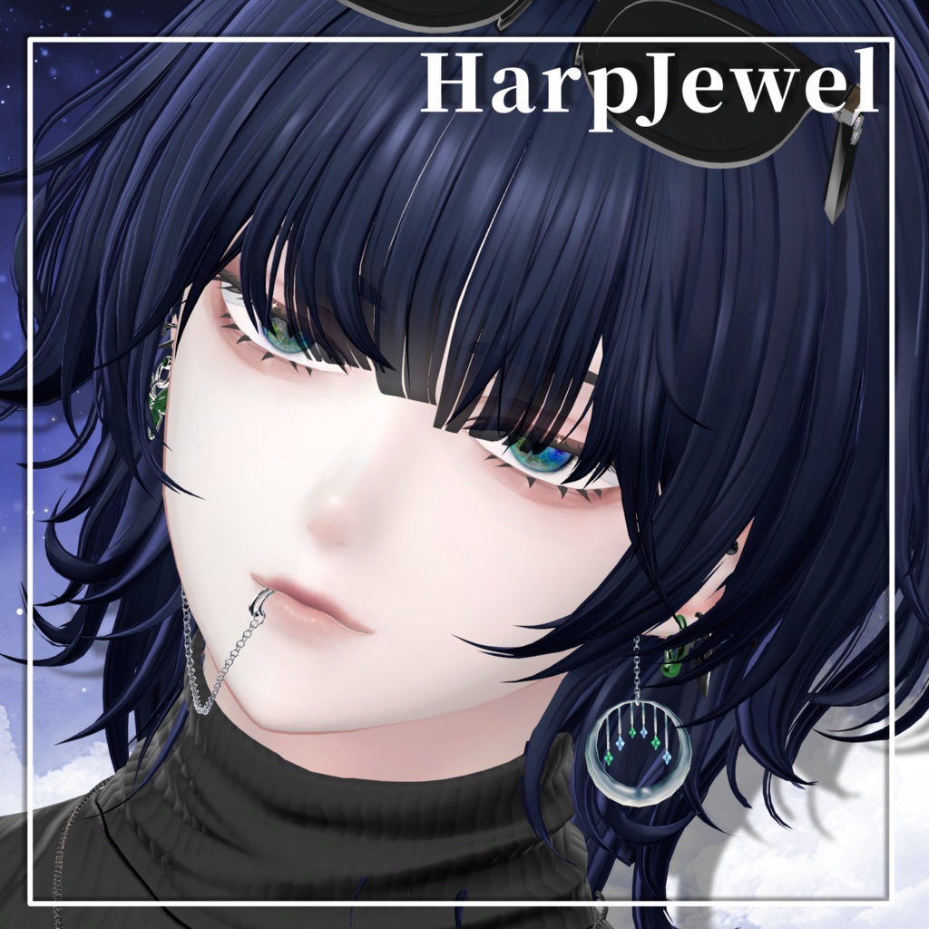 【HarpJewel】VRC想定 アクセサリー ピアス