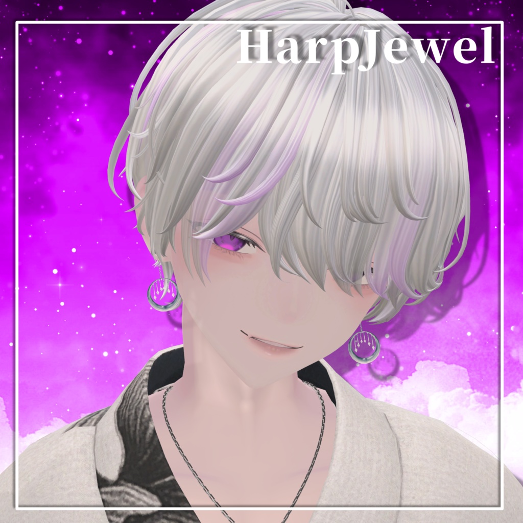 【HarpJewel】VRC想定 アクセサリー ピアス