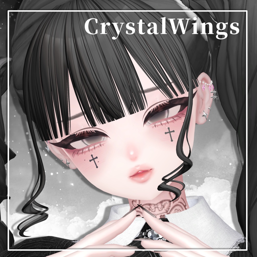 【CrystalWings】11アバター位置調整済 VRCアクセサリー