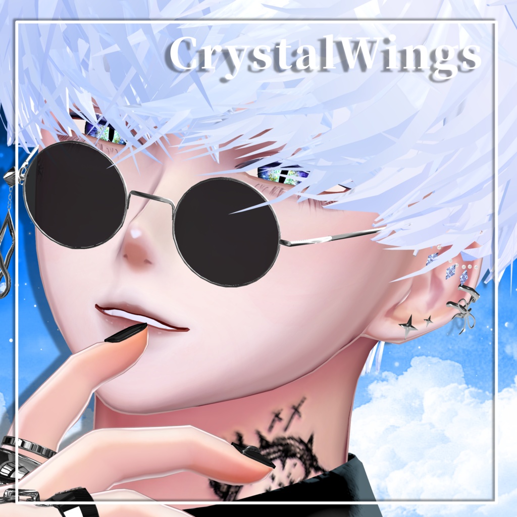 【CrystalWings】11アバター位置調整済 VRCアクセサリー