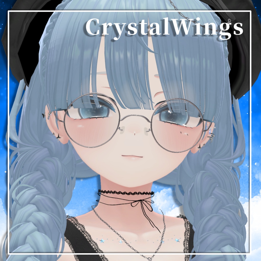 【CrystalWings】11アバター位置調整済 VRCアクセサリー