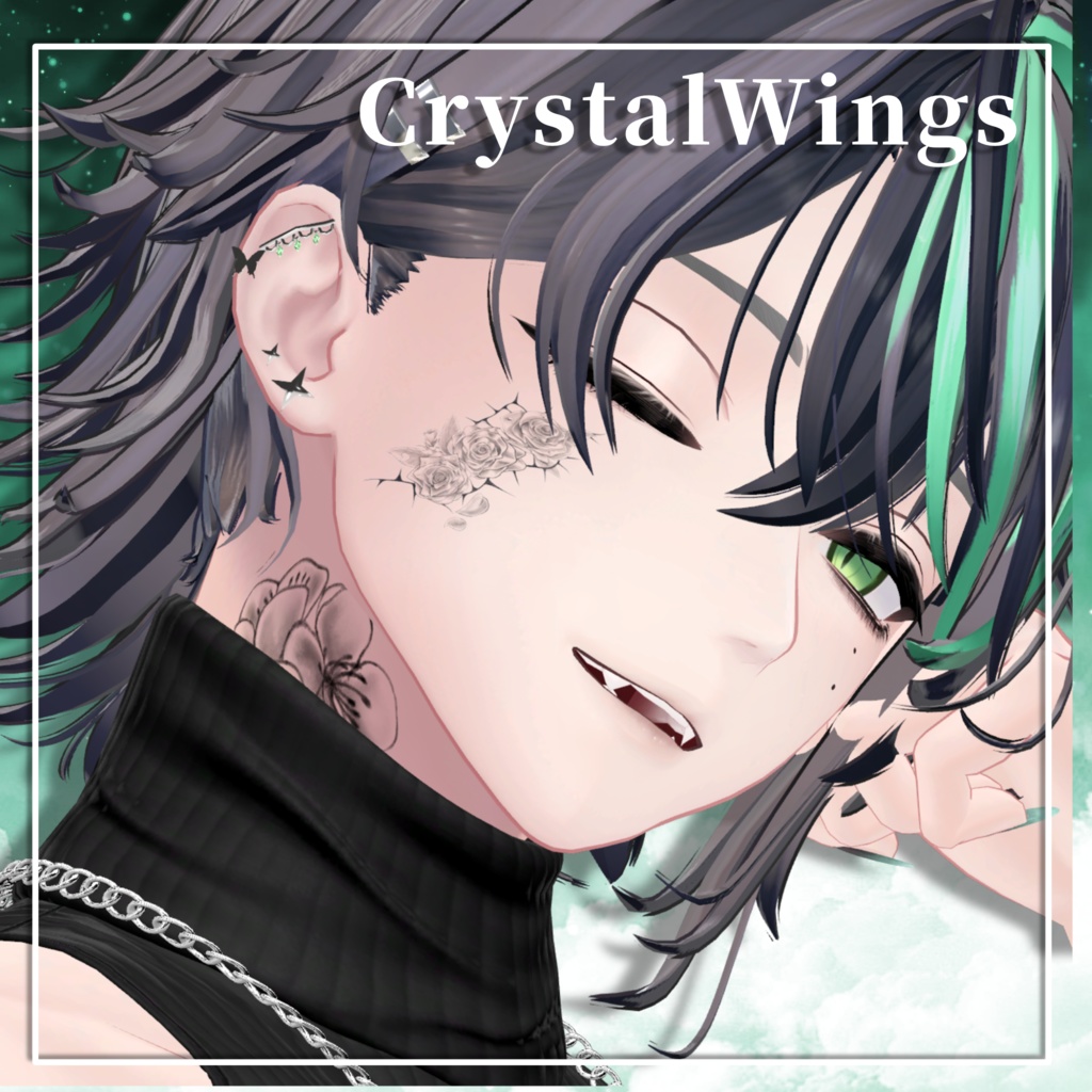 【CrystalWings】11アバター位置調整済 VRCアクセサリー