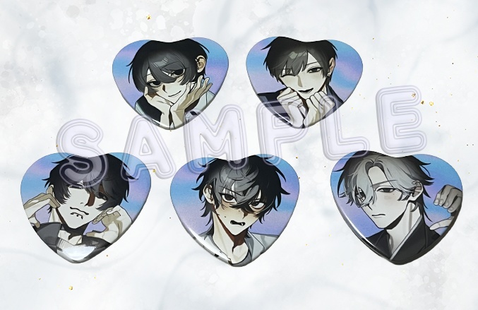 【4th Anniversary】ハート型缶バッジ