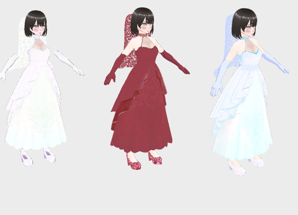 【VRoid】 衣装 Wedding Dress