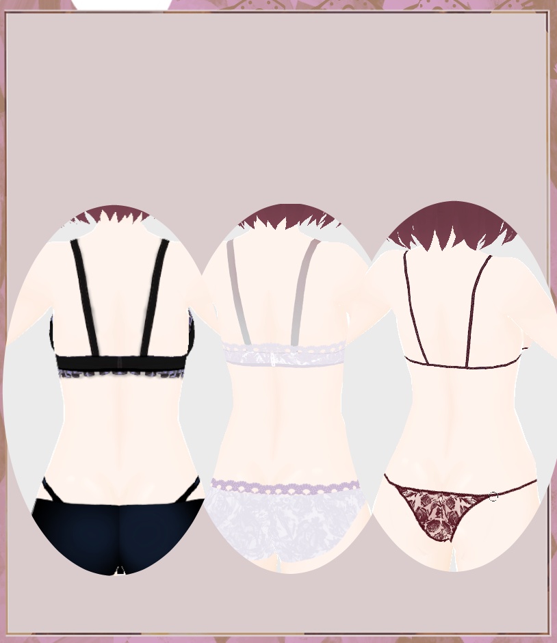 【VRoid】衣装テクスチャー 下着上下Set