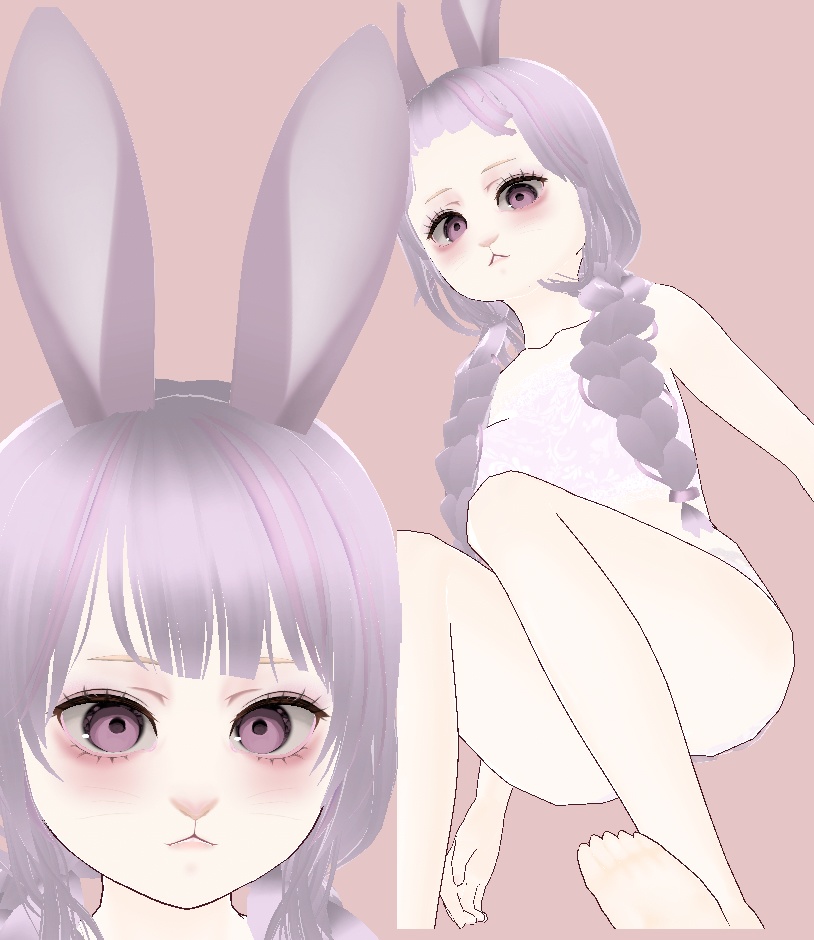 【VRoid】うさぎSET Texture CustomItem