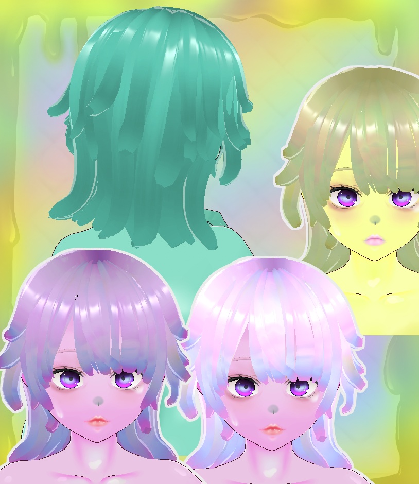 【VRoid】CustomItem&Texture ヘアー