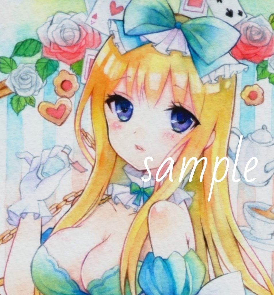 りゅうき夕海 直筆イラスト色紙 コミケ 手描きイラスト