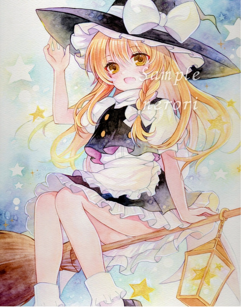 手描きイラスト アナログイラスト 東方Project 霧雨魔理沙