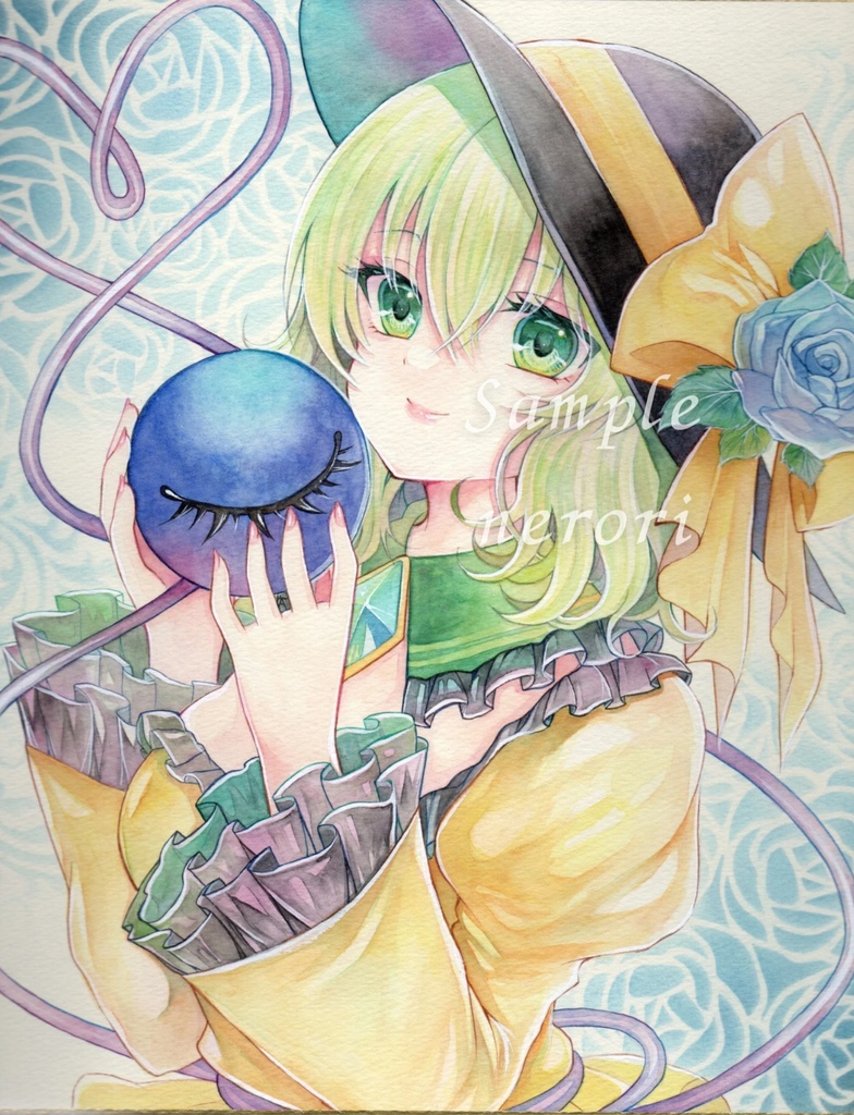 手描きイラスト アナログイラスト 東方Project 古明地こいし