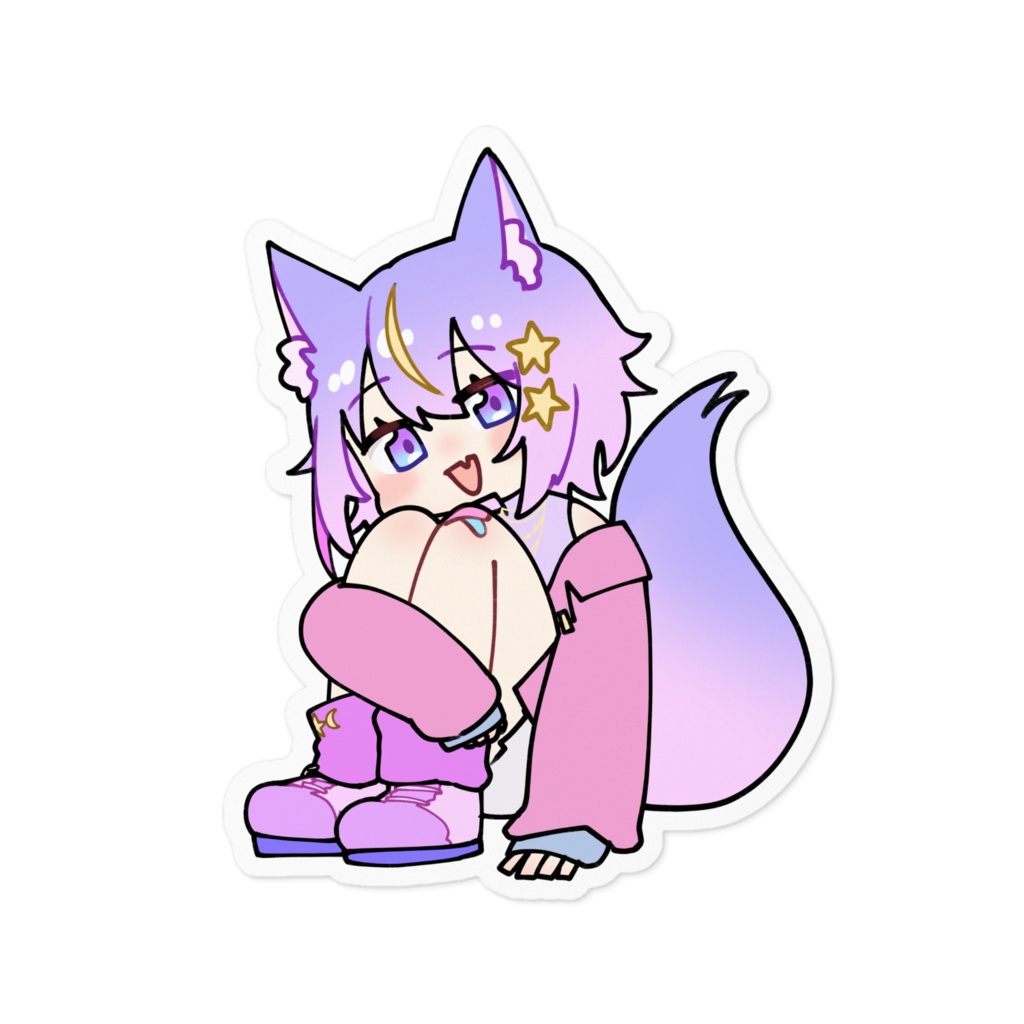 おすわりペスカステッカー