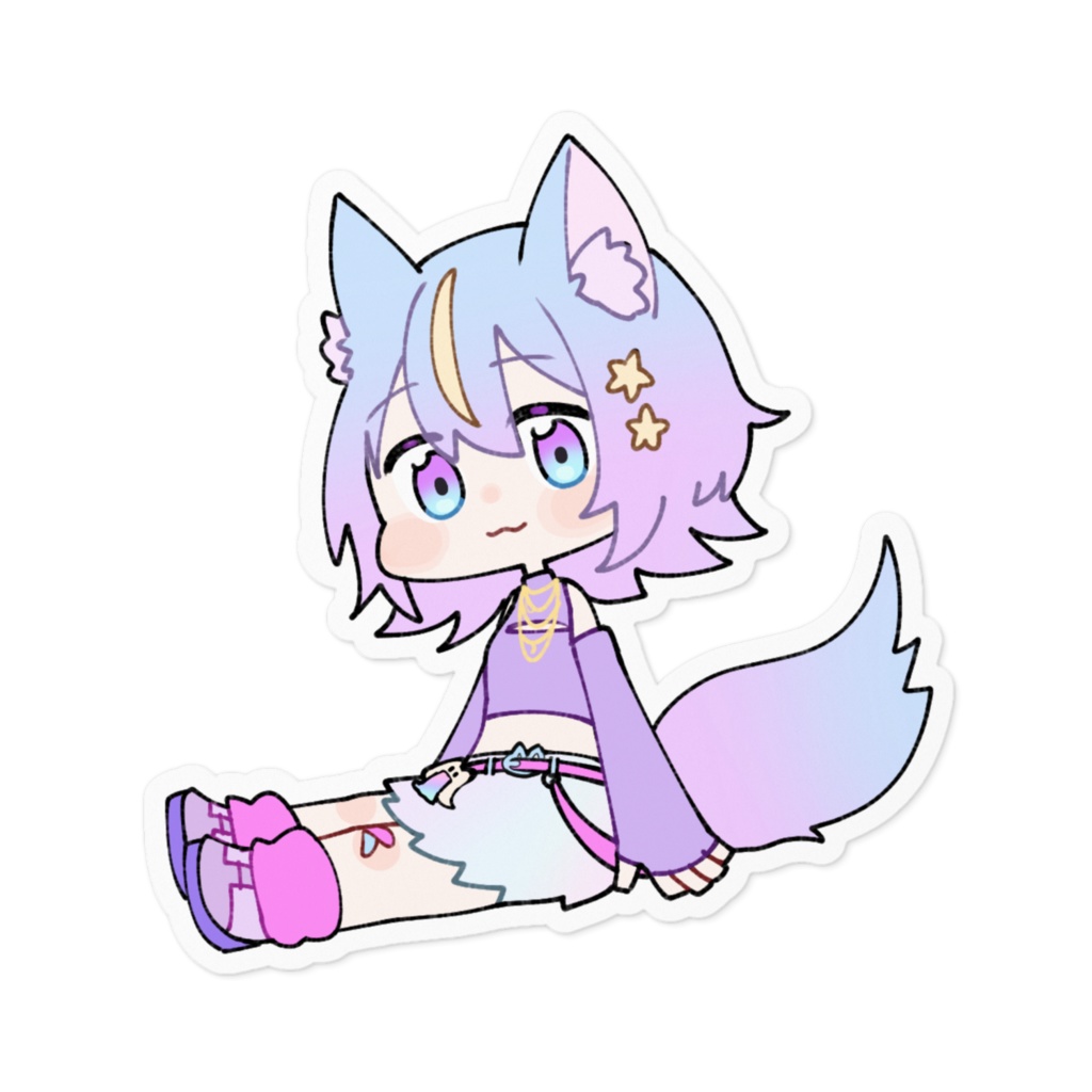 じーっとペスカちゃんステッカー