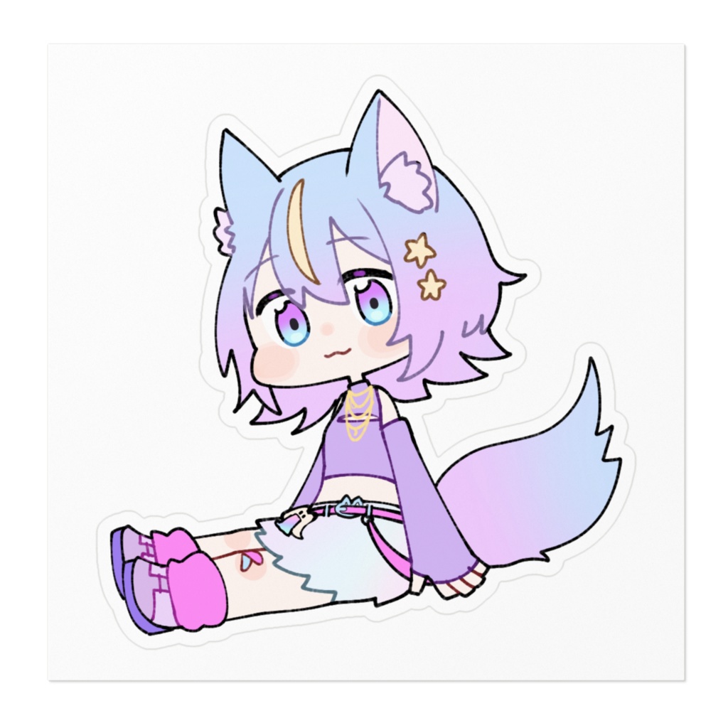 じーっとペスカちゃんステッカー