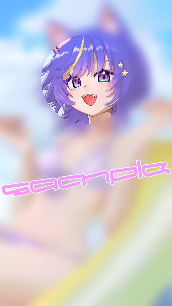 【スマホ用】ペスカちゃん夏の壁紙