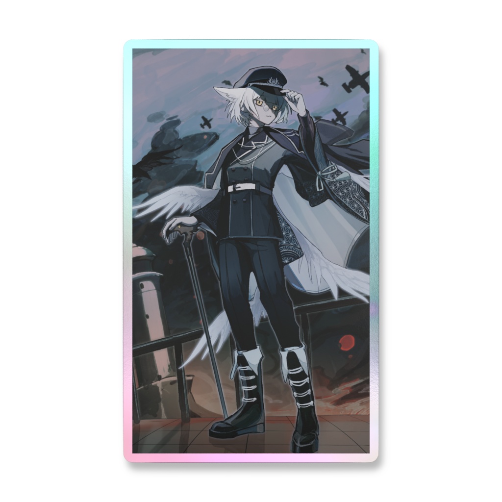 眠ヰのらり1周年記念オーロラスマホステッカー受注販売期間2月14日~4月30日まで