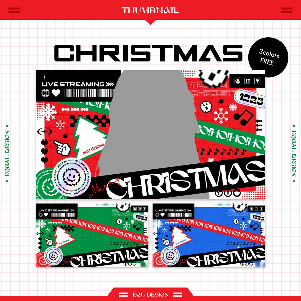 【無料】クリスマス サムネイル素材