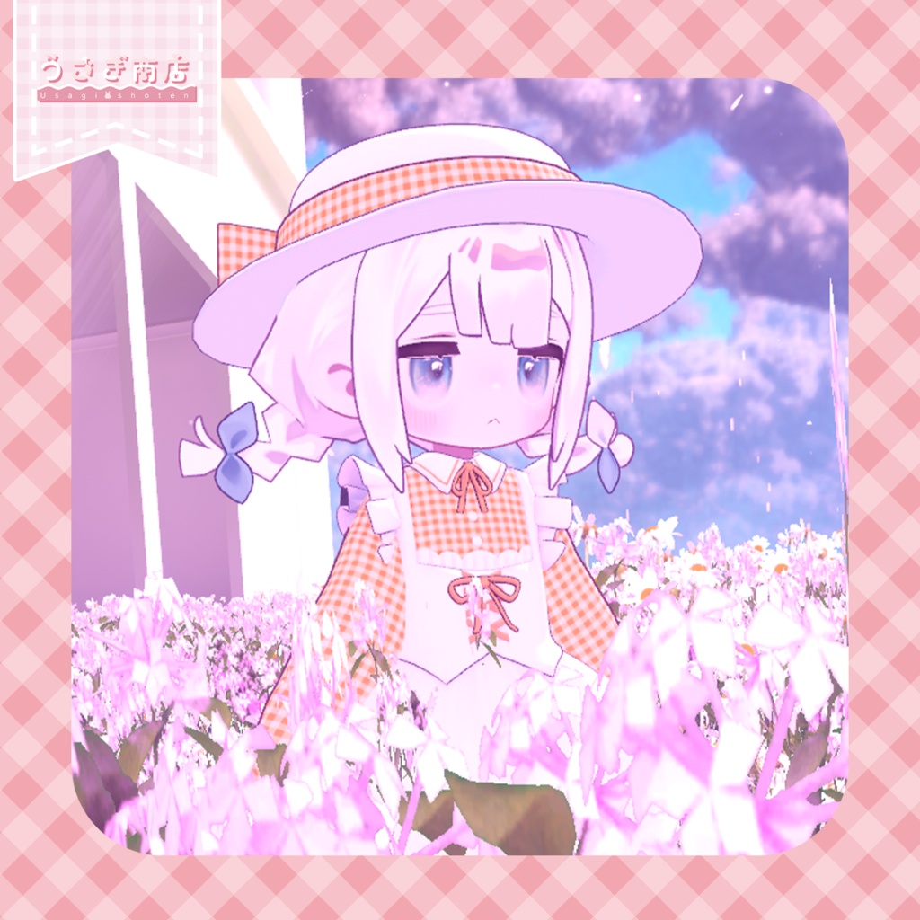 春風ギンガムワンピ【複数アバター対応】