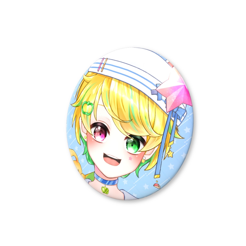 【ななはちななし】フェイス缶バッジ《白セーラー》