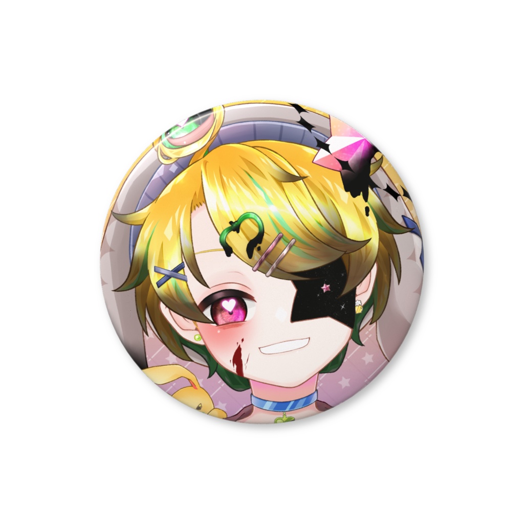 【ななはちななし】フェイス缶バッジ《えいりあん》