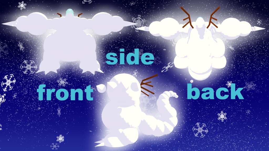 3Dアバター 【Snow Doragon(スノードラゴン)】