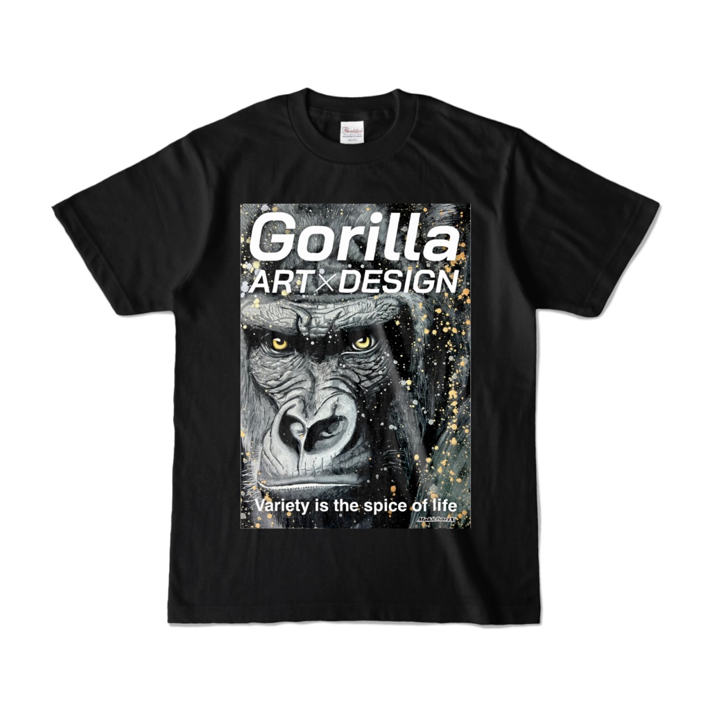 MakichariX Tシャツ Gorila ブラック
