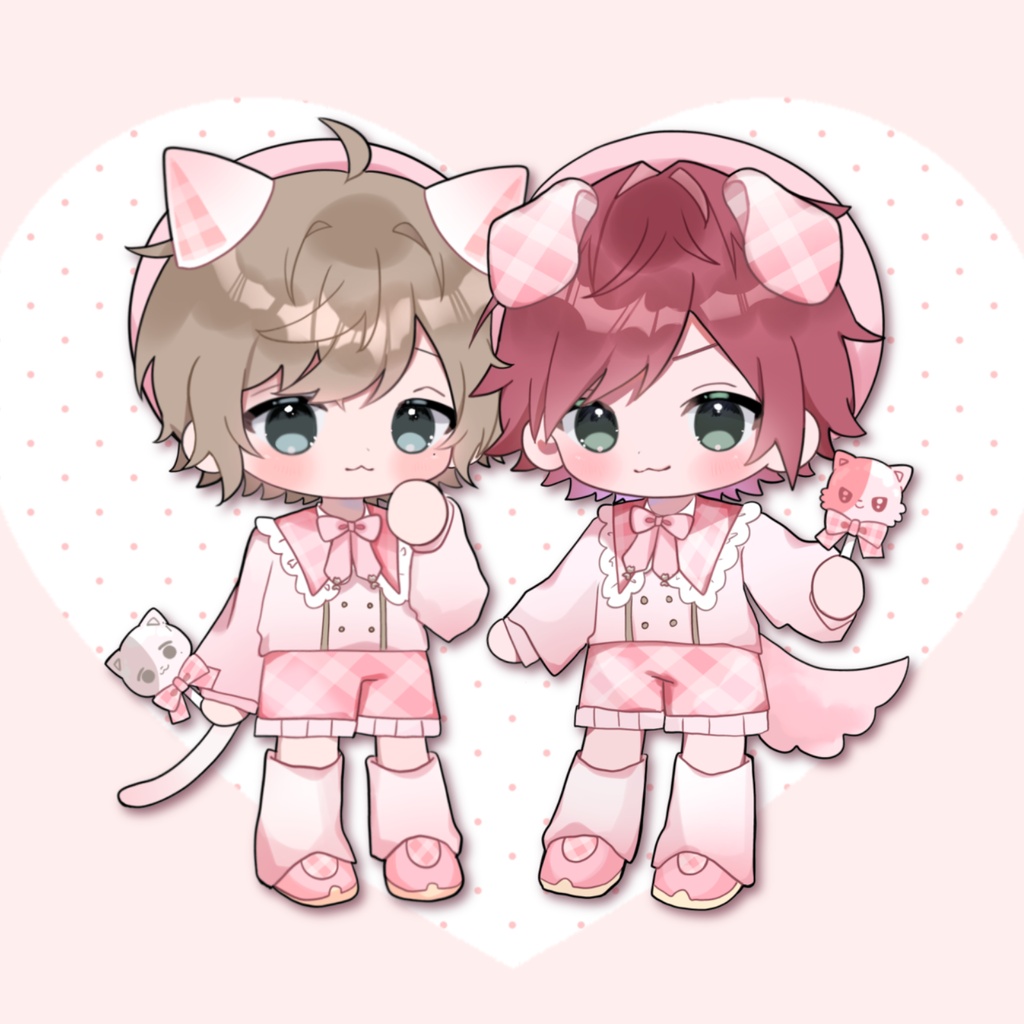 ♡ gingham acrylic figure ♡ set