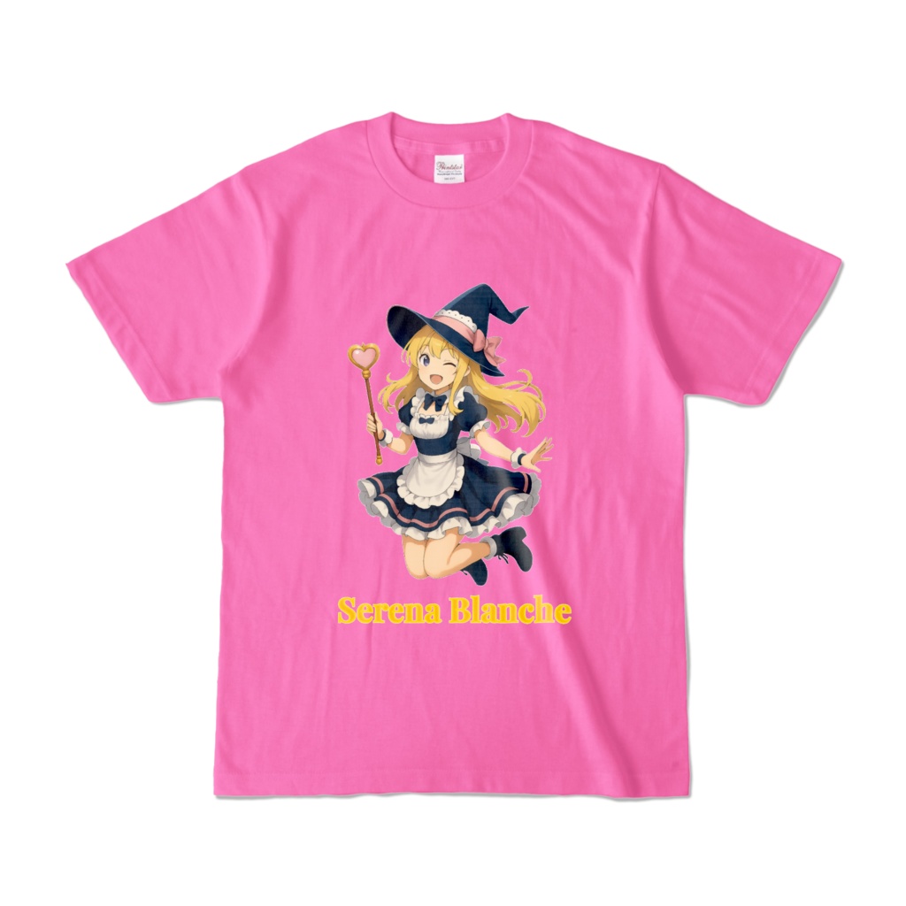 魔法少女メイド セレナ＝ブランシェ カラーTシャツ（ピンク）