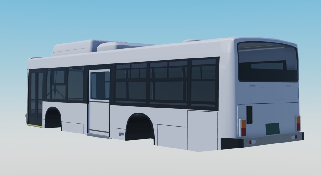 【Roblox用アセット】ブルーリボンシティハイブリッド風 車体モデル(.rbxm)