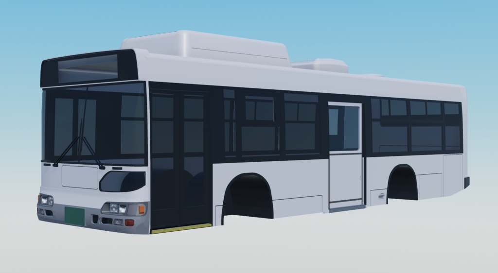 【Roblox用アセット】ブルーリボンシティハイブリッド風 車体モデル（.rbxm）