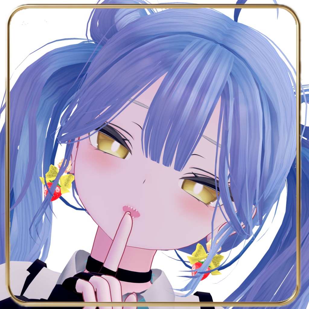 ゆらゆらいちごリボンピアス