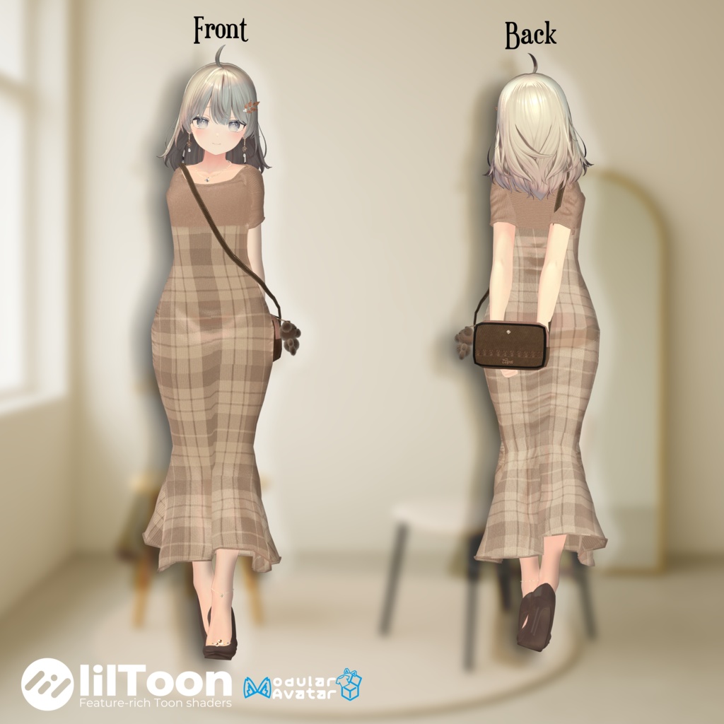 【17アバター対応】🍂ロマンティックマーメイドワンピース🍂