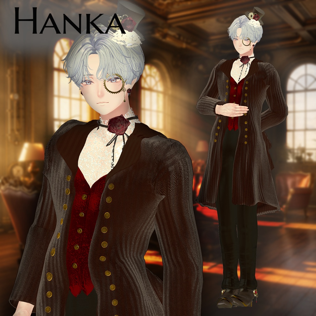 【10アバター対応】🌹ローズスチームパンクドレス&スーツ🌹